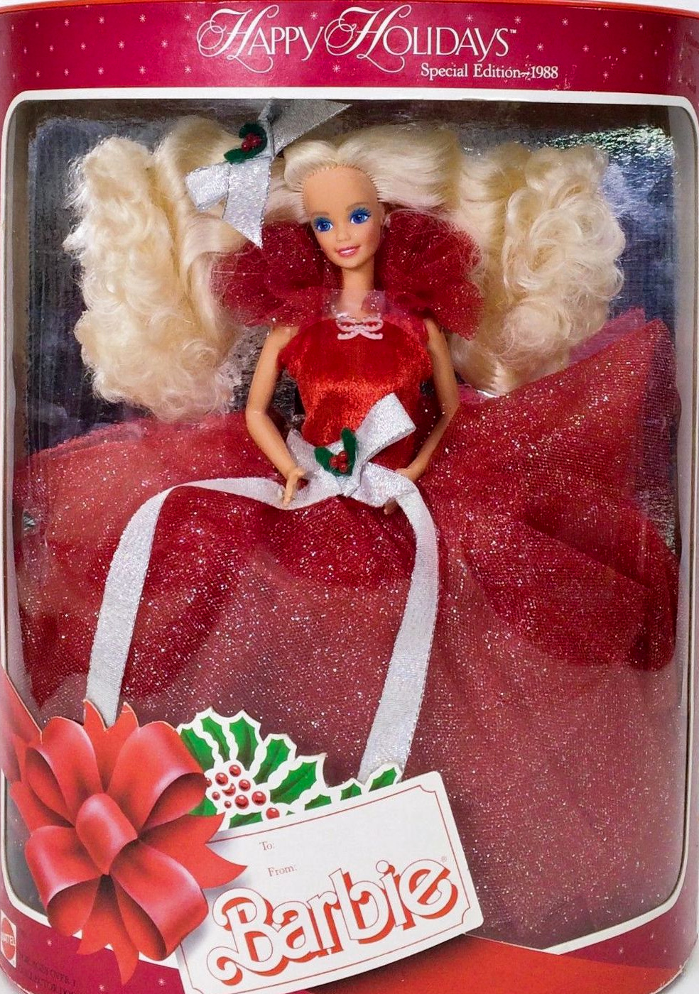 Literaire kunsten Vader doolhof Happy Holidays Barbie 1988 (#1703, 1988) details and value – BarbieDB.com