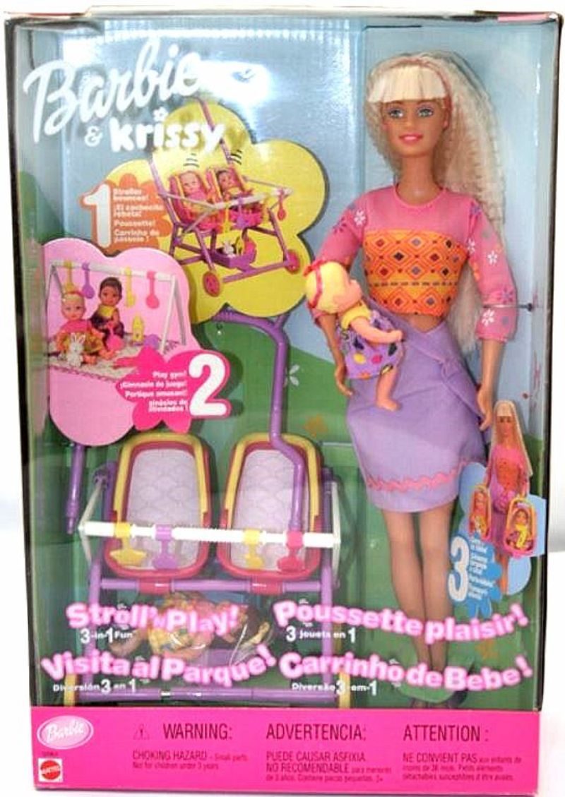 harmonisk Sølv Blank Barbie Doll & Krissy Dolls Stroll n Play! (#50964, 2002) details and value  – BarbieDB.com