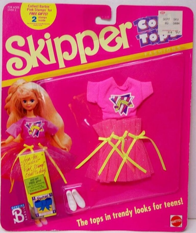 Barbie Skipper Cool Tops Fashion Glitter Skirt (#9080, 1989) details ...