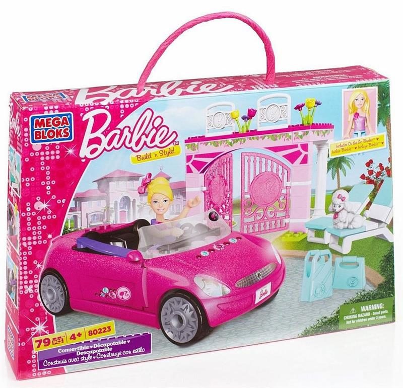 erosie weduwe Land van staatsburgerschap Mega Bloks Barbie Convertible Build 'N Style (#80223, 2013) details and  value – BarbieDB.com